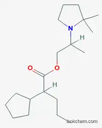 Molecular Structure of 2898-02-4 (2-(2,2-dimethylpyrrolidin-1-yl)propyl 2-cyclopentylpentanoate)